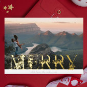 ヴィンテージフローラアルファベットメリークリスマスフォト金ゴールド 箔シーズンカード