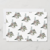 ヴィンテージフローラアルファベットメリークリスマスフォト シーズンカード (裏面)