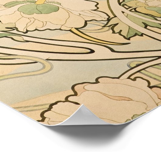 ヴィンテージフローラアルフォンスミュシャプニーズギャラリーHD ポスター (角)