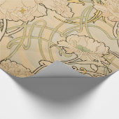 ヴィンテージフローラアルフォンスミュシャプニーズギャラリーHD ラッピングペーパー (角)