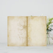 ヴィンテージフローラアンティークスタイル仕訳帳紙 (スタンド正面)