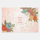 ヴィンテージフローラアンティーク植物学 ラッピングペーパーシート (正面3)