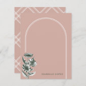 ヴィンテージフローラアーカスタムチ文房具 – ピンク (正面/裏面)