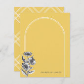 ヴィンテージフローラアーカスタムチ文房具 – 黄色 (正面/裏面)