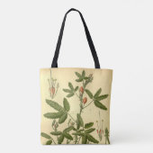 ヴィンテージフローラアート感受性植物ミモサプディカ トートバッグ (裏面)
