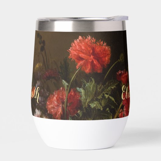 ヴィンテージフローラアート花エレガント金ゴールドモノグラム (左面)