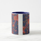 ヴィンテージフローラアールデコ、ガーデンフラワー マグカップ (中央)