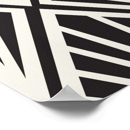 ヴィンテージフローラアールヌーボーシームレスパターン。外目 ポスター (角)