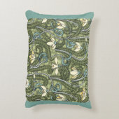 ヴィンテージフローラアールヌーボースノードロップフラワー アクセントクッション (裏面(縦))