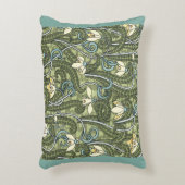ヴィンテージフローラアールヌーボースノードロップフラワー アクセントクッション (正面(垂直))