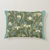 ヴィンテージフローラアールヌーボースノードロップフラワー アクセントクッション (裏面)