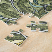 ヴィンテージフローラアールヌーボースノードロップフラワー ジグソーパズル (側面)