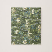 ヴィンテージフローラアールヌーボースノードロップフラワー ジグソーパズル (縦)