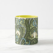 ヴィンテージフローラアールヌーボースノードロップフラワー マグカップ (中央)