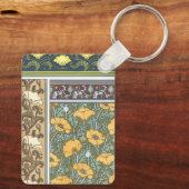 ヴィンテージフローラアールヌーボーポピーの花 キーホルダー (裏面)