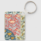 ヴィンテージフローラアールヌーボーポピーの花 キーホルダー (裏面)