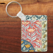 ヴィンテージフローラアールヌーボーポピーの花 キーホルダー (正面)