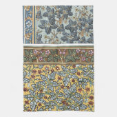 ヴィンテージフローラアールヌーボーワイルドゼラニウム花 キッチンタオル (縦)