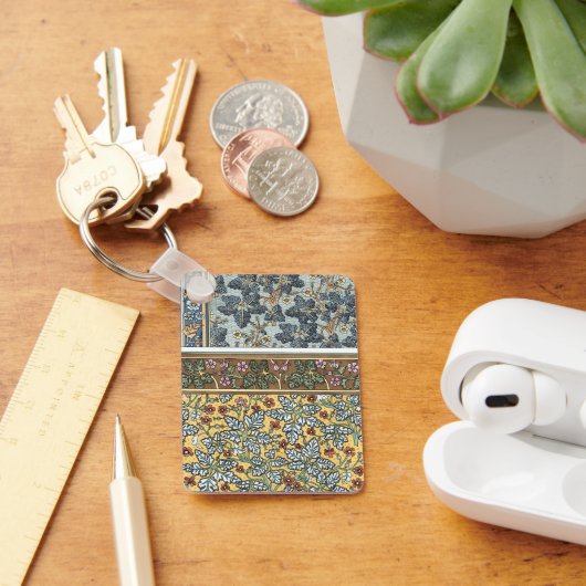 ヴィンテージフローラアールヌーボーワイルドゼラニウム花 キーホルダー (デスク)