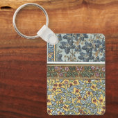 ヴィンテージフローラアールヌーボーワイルドゼラニウム花 キーホルダー (正面)