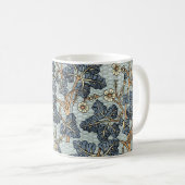 ヴィンテージフローラアールヌーボーワイルドゼラニウム花 コーヒーマグカップ (正面右)