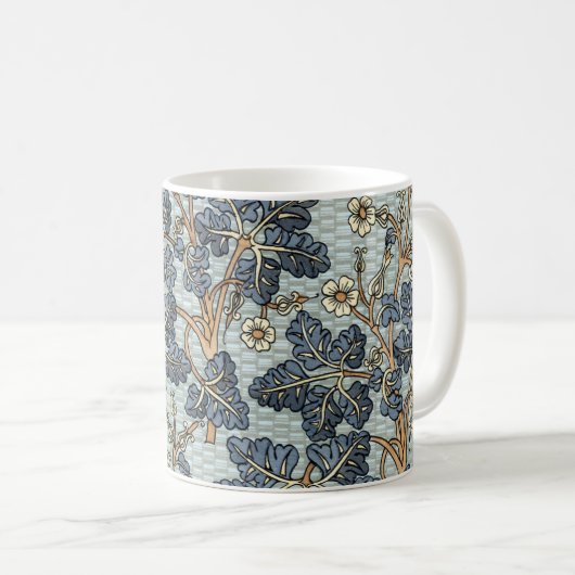 ヴィンテージフローラアールヌーボーワイルドゼラニウム花 コーヒーマグカップ (正面右)
