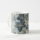 ヴィンテージフローラアールヌーボーワイルドゼラニウム花 コーヒーマグカップ (正面左)