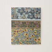 ヴィンテージフローラアールヌーボーワイルドゼラニウム花 ジグソーパズル (縦)