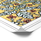 ヴィンテージフローラアールヌーボーワイルドゼラニウム花 ポスター (角)