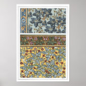 ヴィンテージフローラアールヌーボーワイルドゼラニウム花 ポスター (正面)