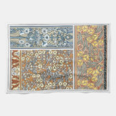 ヴィンテージフローラアールヌーボー矢頭花 キッチンタオル (横)