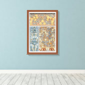 ヴィンテージフローラアールヌーボー矢頭花 キャンバスプリント (インサイチュ (ウッドフロア))