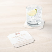 ヴィンテージフローラアールヌーボー結婚式の日付を保存 ペーパーコースター (インサイチュ)