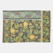 ヴィンテージフローラアールヌーボー野菜，グルド キッチンタオル (横)