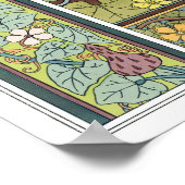 ヴィンテージフローラアールヌーボー野菜，グルド ポスター (角)