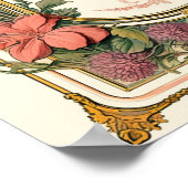 ヴィンテージフローラアールヌーボー ポスター (角)