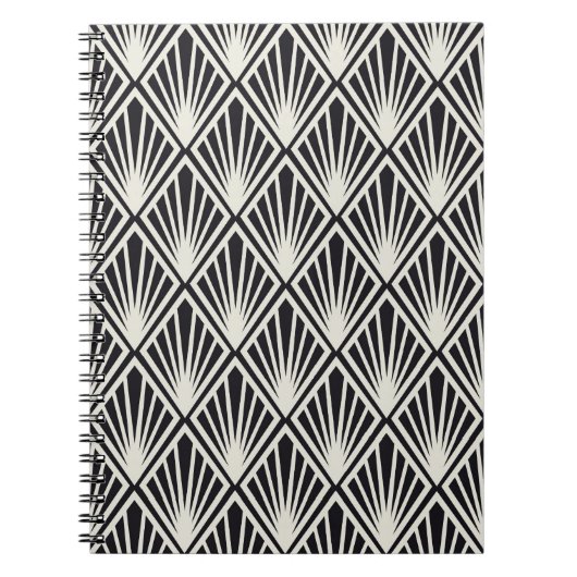 ヴィンテージフローラアールヌーボー、幾何学的パターン。 ノートブック (正面)