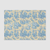 ヴィンテージフローライエローティール（緑がかった色）トワルドジュイ 薄葉紙 (正面)