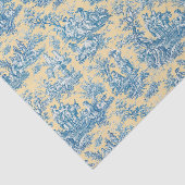 ヴィンテージフローライエローティール（緑がかった色）トワルドジュイ 薄葉紙 (詳細)