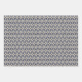 ヴィンテージフローライエローブルーポルトガルのタイル ラッピングペーパーシート (正面2)