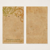 ヴィンテージフローライヤリングホルカスタムダージュエリーカード (正面&裏面)