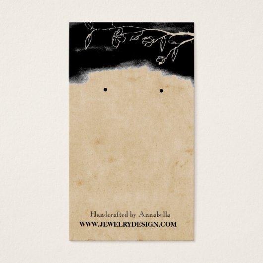ヴィンテージフローライヤリングホルダージュエリーカード (正面)