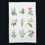 ヴィンテージフローライラストレーションミニマリスト植物学 キッチンタオル<br><div class="desc">このスタイリッシュキッチンタオルは、一連のヴィンテージフローライラストレーション。</div>