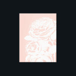 ヴィンテージフローライラストレーション赤面ピンク植物学 キャンバスプリント<br><div class="desc">ヴィンテージフローライラストレーション赤面ピンクボタニカルキャンバスプリント</div>