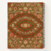 ヴィンテージフローラインディアンラグ模様 ノートブック (裏面)