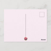 ヴィンテージフローライースターバニーイースターエッグハート ポストカード (裏面)