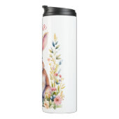 ヴィンテージフローライースターバニーパーソナライズされた タンブラー (回転右)