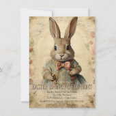 ヴィンテージフローライースターバニーブランチ卵狩り 招待状 (正面)