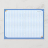 ヴィンテージフローライースターバニーブルーギンガムチェックNONAM シーズンポストカード (裏面)