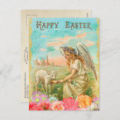 ヴィンテージフローライースターラムアンドエンジェル シーズンポストカード (正面/裏面)